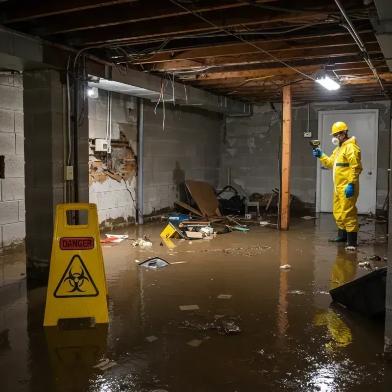 Flooded Basement Electrical Hazard in Madera, CA Property